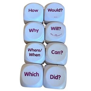 KAGAN QUESTION FOAM DICE CLASS SET (8-OF DICE) THINKING QUESTIONS READING